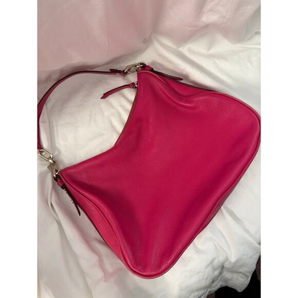 Kate Spade Hot Pink Leather Satchel Shoulder Bag Purse GS - Picture 6 of 8